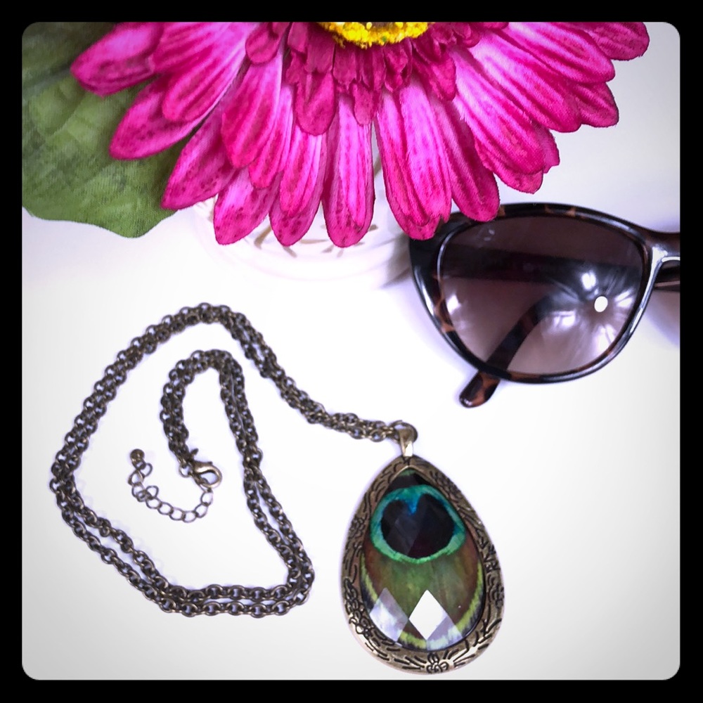 Peacock Feather Necklace